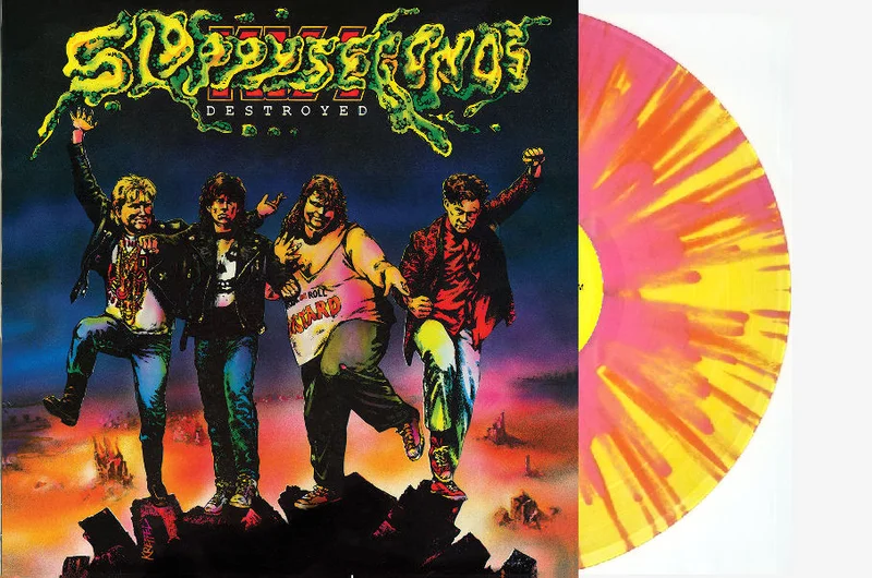 Sloppy Seconds - Destroyed NEW LP (neon yellow w/ hot pink splatter vinyl)