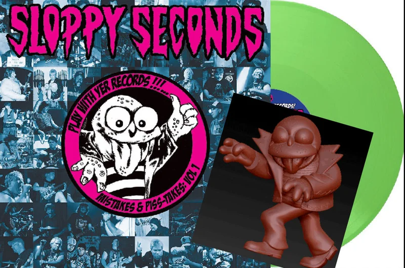 Sloppy Seconds - Play With Yer Records! Mistakes And Piss Takes: Volume 1 NEW LP (green vinyl toy bundle)