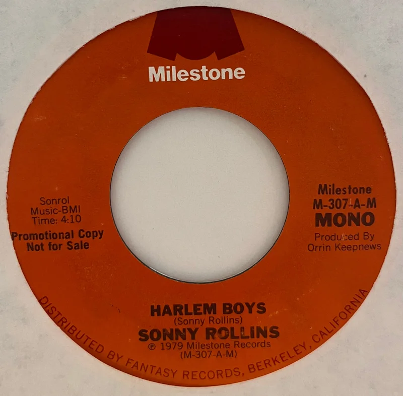 Sonny Rollins - Harlem Boys (Stereo) b/w Harlem Boys (Mono)