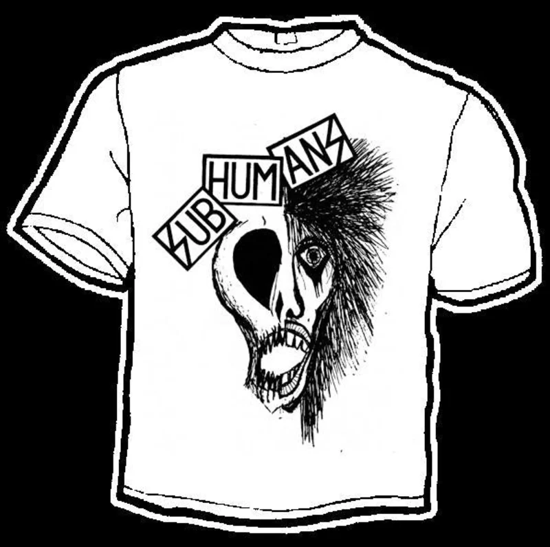 SUBHUMANS HALF SKULL shirt