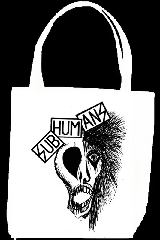 SUBHUMANS HALF SKULL tote