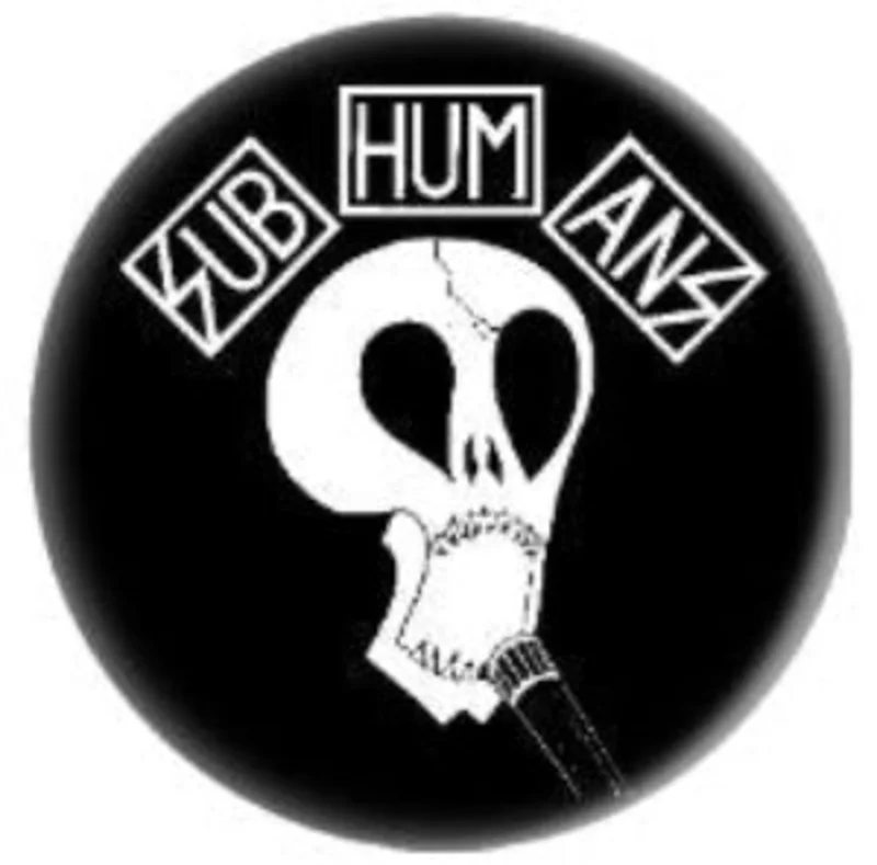 SUBHUMANS SKULL button (1 inch)