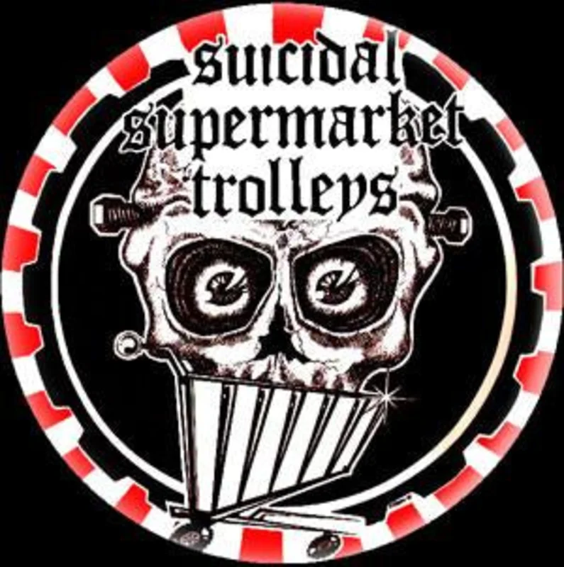 SUICIDAL SUPER MARKET TROLLEYS button (1 inch)