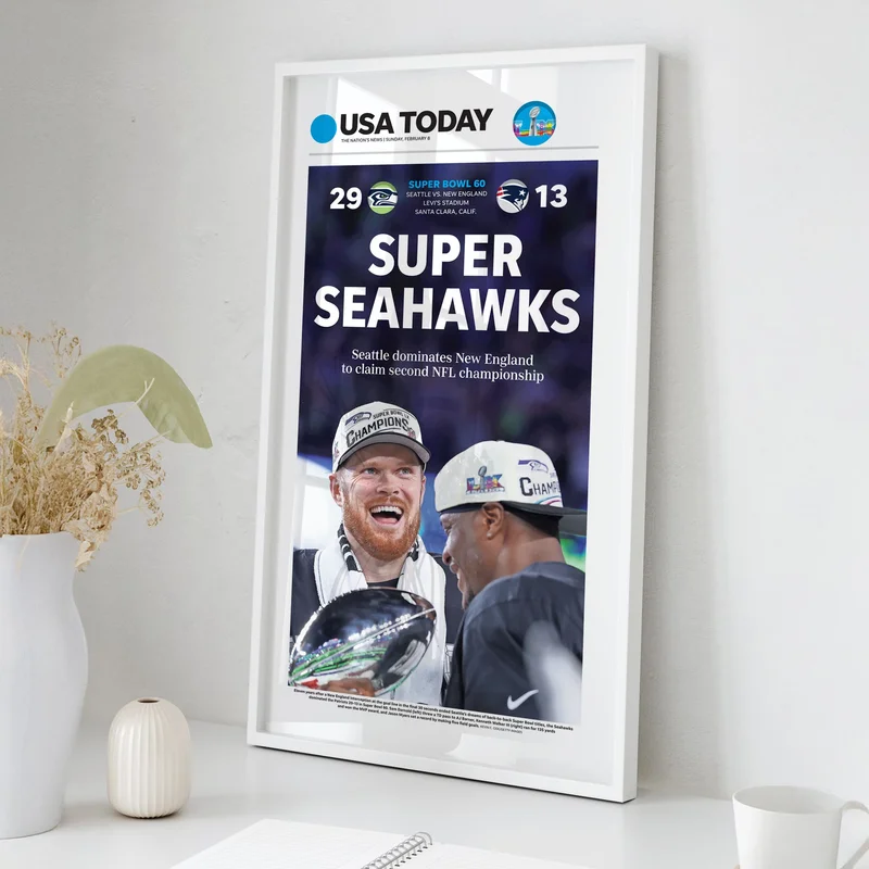 Super Seahawks Front Page Wall Art