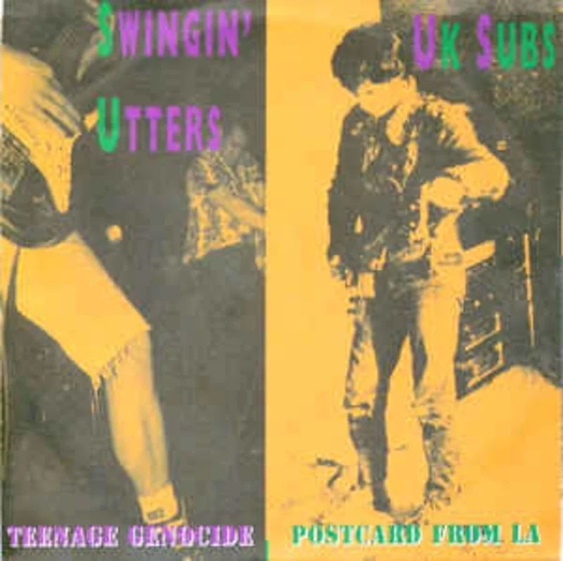 Swingin Utters / UK Subs - Split USED 7" (purple vinyl)
