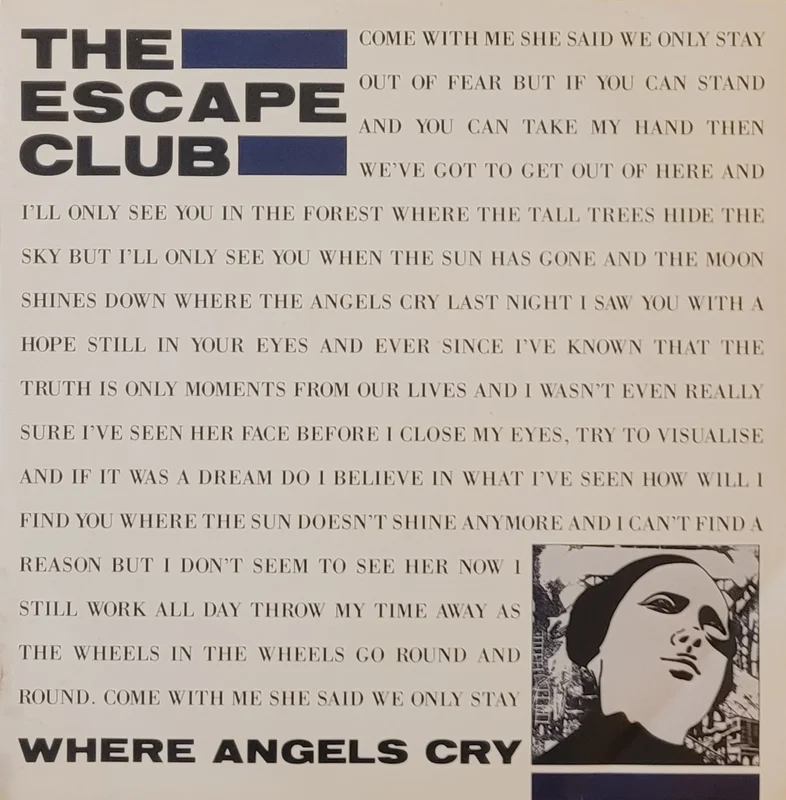 The Escape Club - Where Angels Cry 12" Single