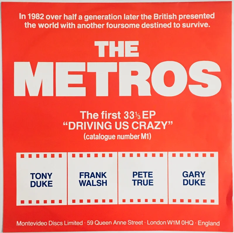 The Metros - Driving Us Crazy (The First 33 1/3 EP) 12" Single Ep