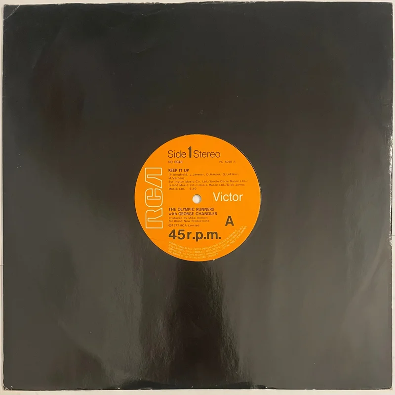 The Olympic Runners With George Chandler  Keep It Up 12" Single