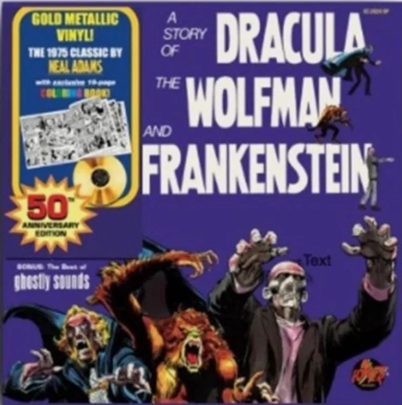 The Story of Dracula, Wolfman & Frankenstein on limited GOLD METALLIC vinyl