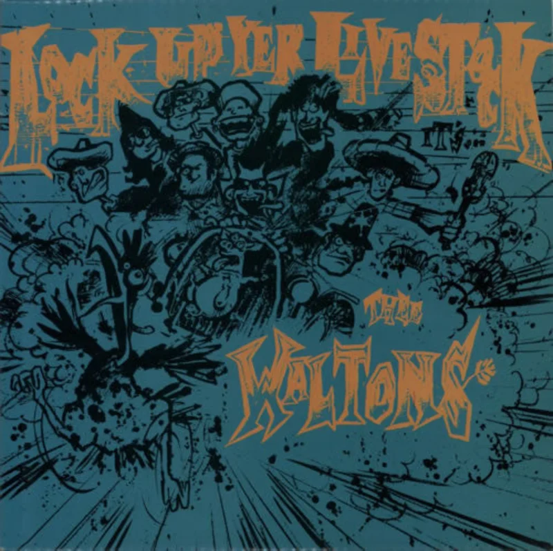 Thee Waltons - Lock Up Yer Livestock It's USED PSYCHOBILLY / SKA LP (orange vinyl)