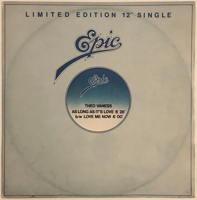 Theo Vaness - As Long As It's Love 12" Single