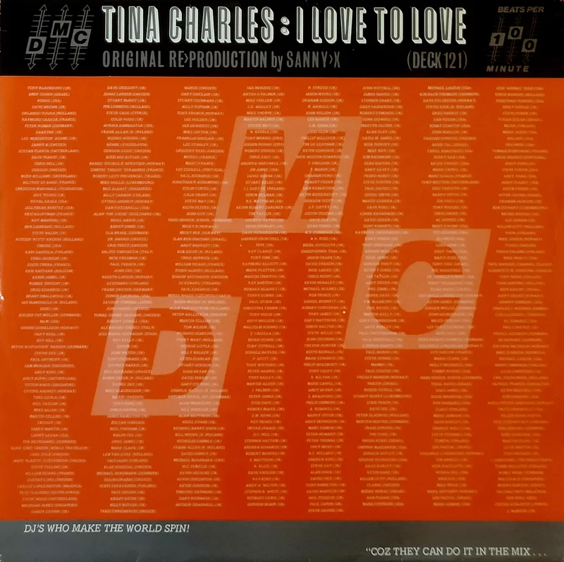 Tina Charles - I Love To Love (Sanny-X Reproduction) 12" Single