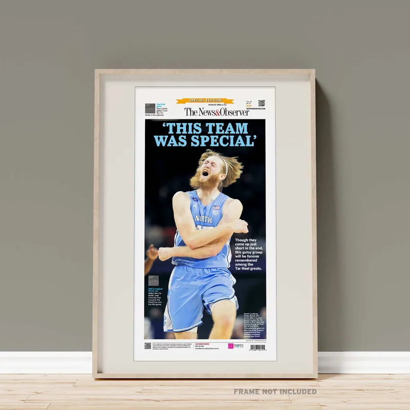 UNC This Team Was Special Front Page Poster