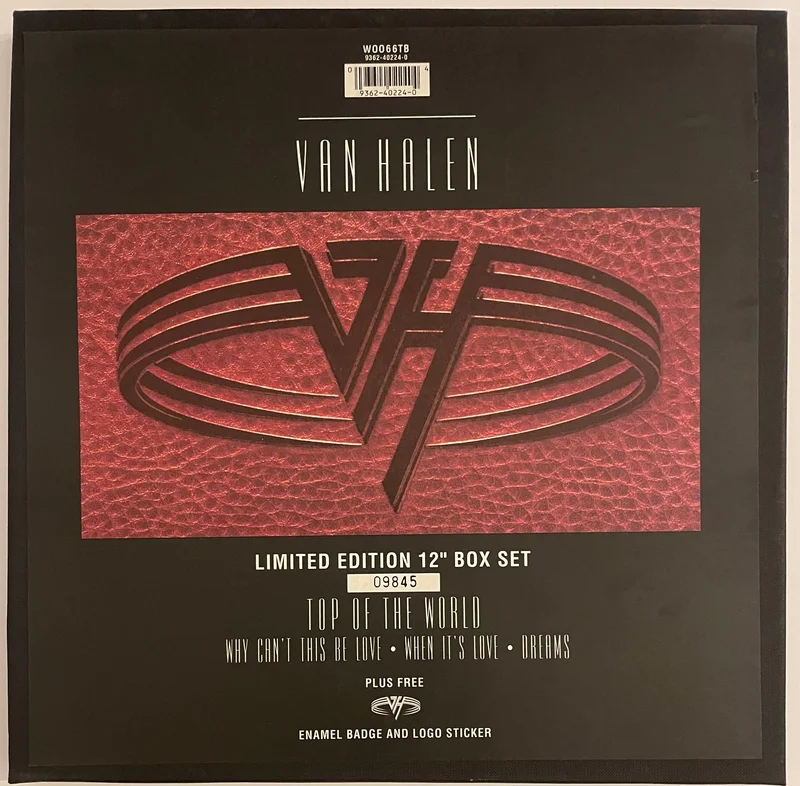 Van Halen - Top Of The World 12" Single (Ltd Box Set, Numbered, Includes Enamel Badge & Logo Sticker)