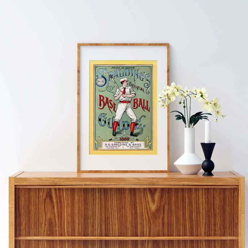 Vintage Baseball Guide Wall Art