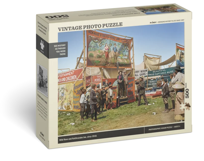Vintage Photo Puzzle: Wild Rose and Rattlesnake Joe, 1910: 500 Pieces