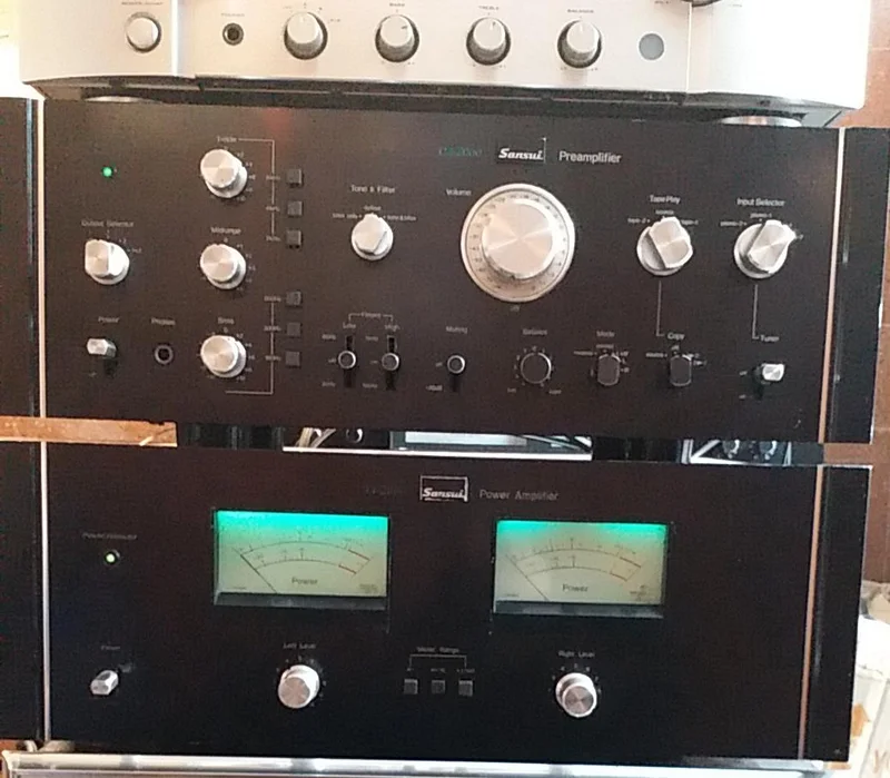 Vintage Sansui CA-2000 Preamp & BA-2000 Power Amp Combo - 100
