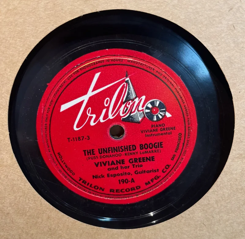 Viviane Greene - The Unfinished Boogie b/w Honey, Honey, Honey