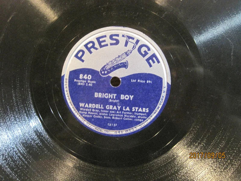 Wardell Gray L.A. Stars - Bright Boy b/w April Skies