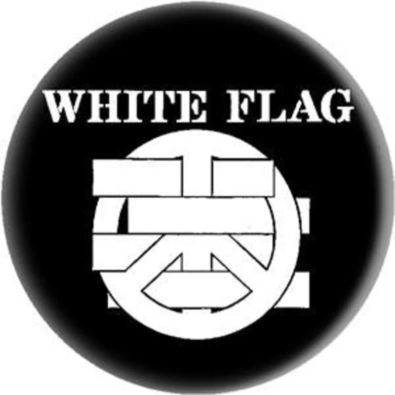 WHITE FLAG button (1 inch)
