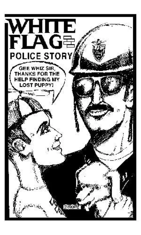 WHITE FLAG POLICE sticker