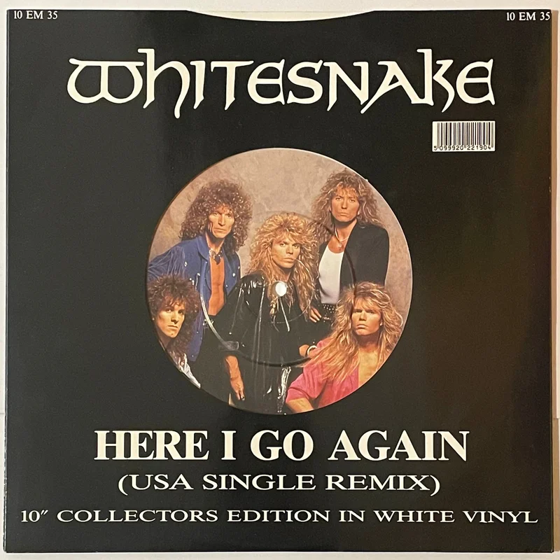 Whitesnake - Here I Go Again (USA Single Remix) 10" Single (Collectors Edt White)