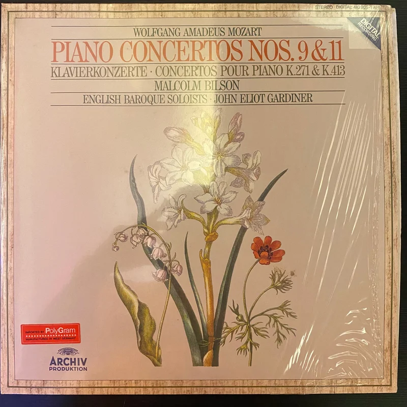 Wolfgang Amadeus Mozart - Malcolm Bilson - English Baroque Soloists - John Eliot Gardiner - Piano Concertos Nos. 9 & 11 - Klavierkonzerte - Concertos Pour Piano K.271 & K.413 (Used Vinyl - VG+) SC Marketplace