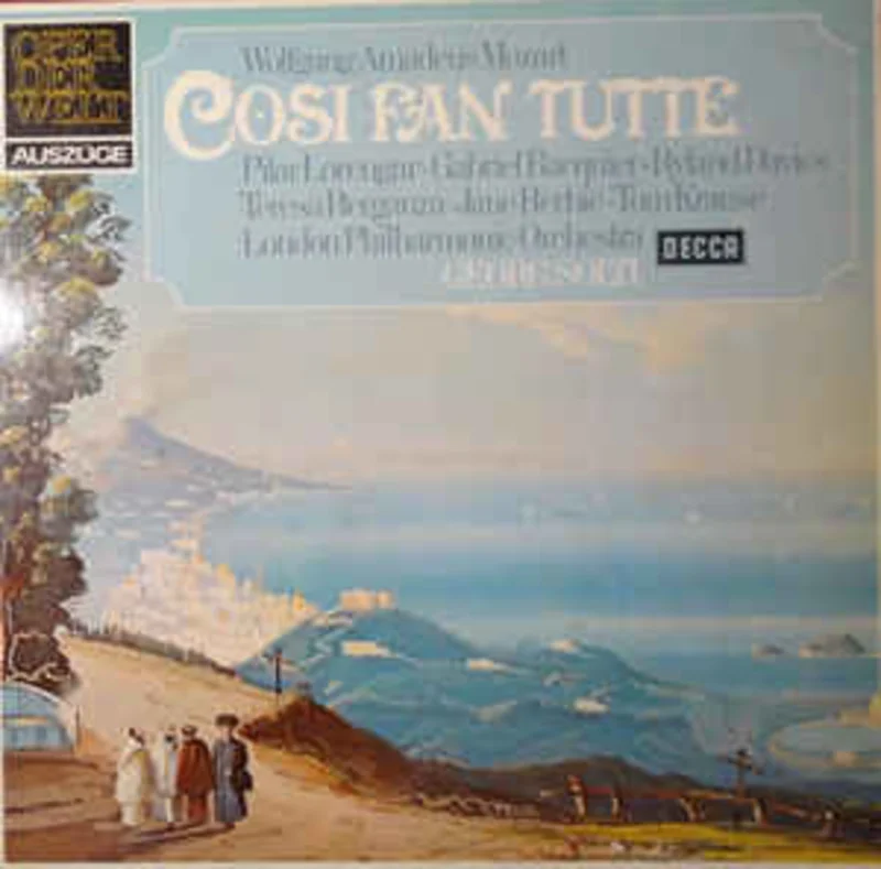 Wolfgang Amadeus Mozart, Pilar Lorengar, Teresa Berganza, Jane Berbi, Ryland Davies, Tom Krause, Gabriel Bacquier, Georg Solti, The London Philharmonic Orchestra  Cos Fan Tutte (1975)